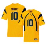 Men's West Virginia Mountaineers NCAA #10 Dylan Tonkery Yellow Authentic Nike Retro Stitched College Football Jersey RA15I57OR